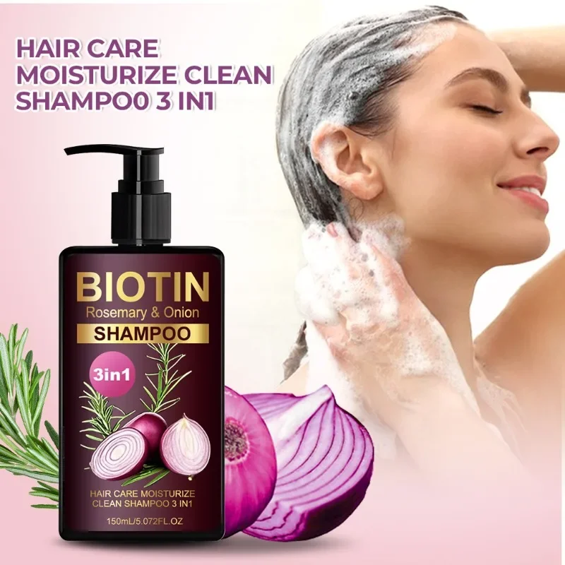 Hair Care Natural Ingredients - 150ml 비오틴 로즈마리 & 양파 샴푸