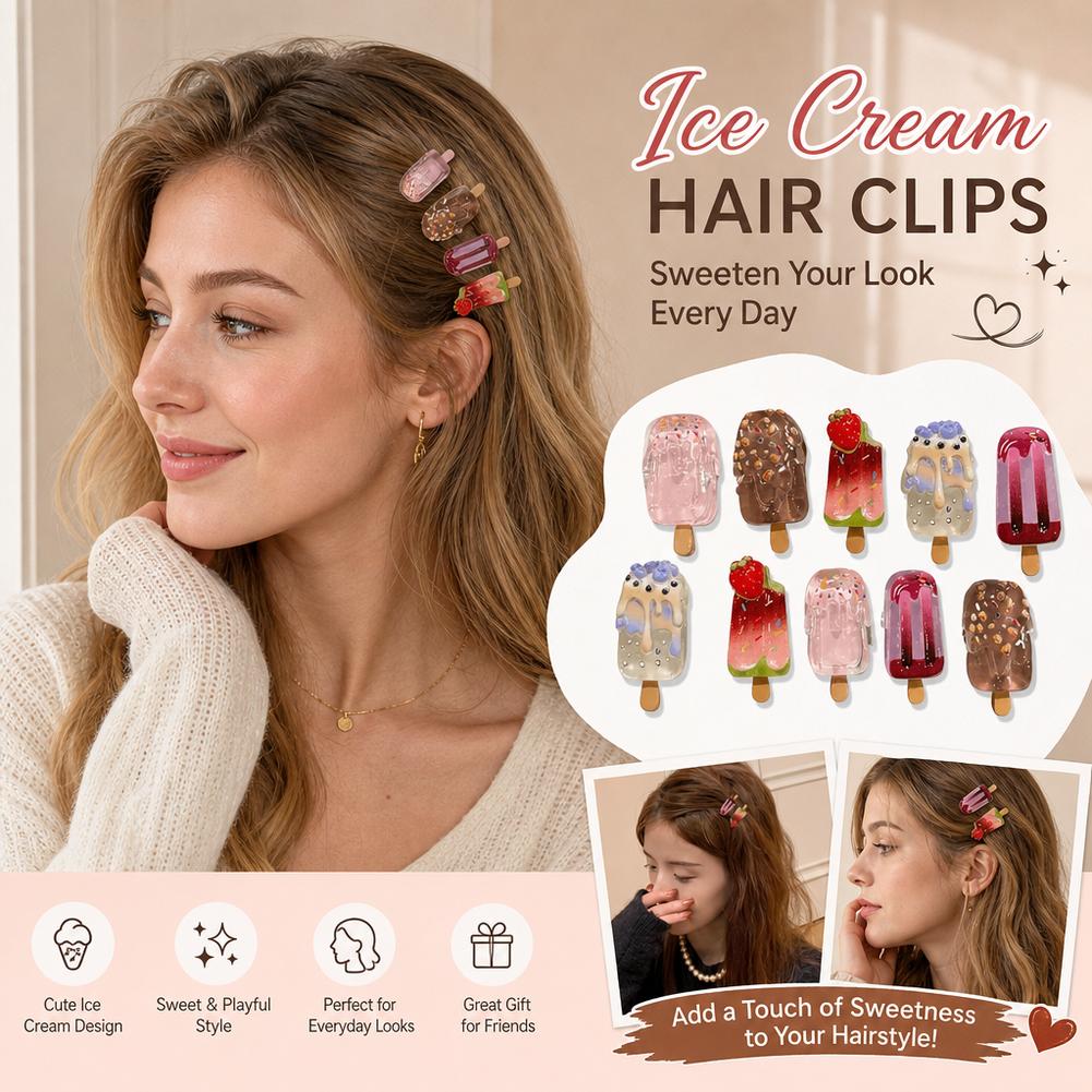 10개 아이스크림 헤어핀 세트, 귀여운 아이스크림 디자 - Hair Care Lotion 리뷰 및 가격